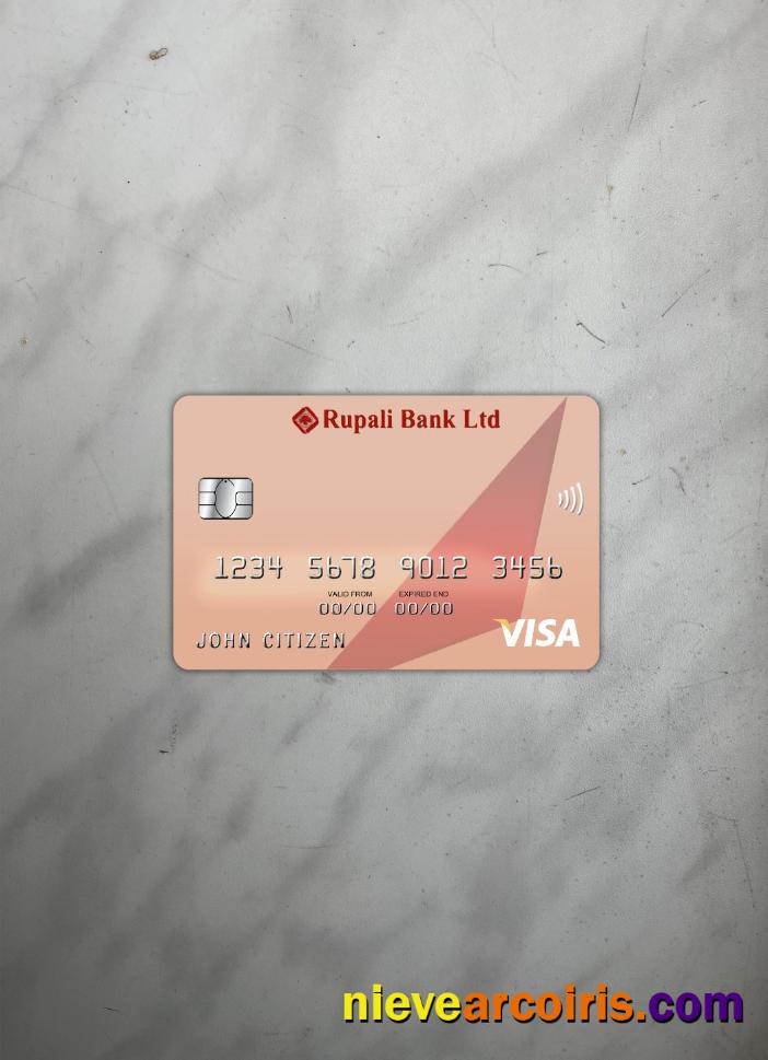 Bangladesh Rupali bank visa card photolook